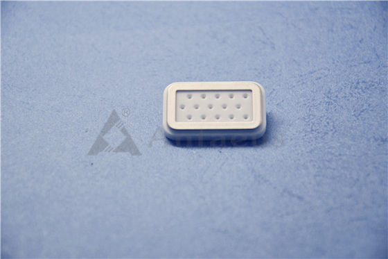 Ivory Electrical Alumina Ceramic Insulator Battery component Impact resistant